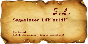 Sagmeister László névjegykártya